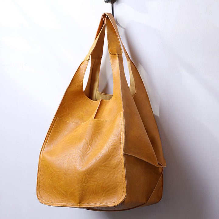 W&W Mode | Überdimensionale Leder Schultertasche für Damen