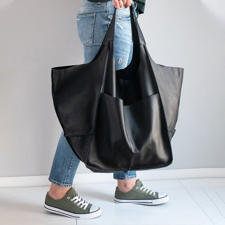 W&W Mode | Überdimensionale Leder Schultertasche für Damen