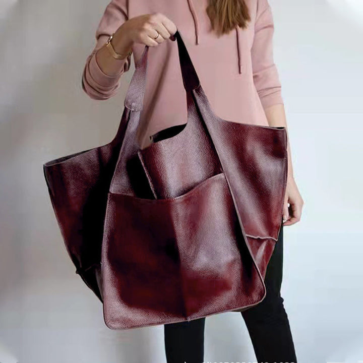W&W Mode | Überdimensionale Leder Schultertasche für Damen