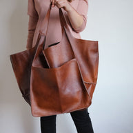 WW | Überdimensionale Leder Schultertasche für Damen