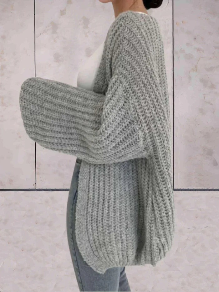 W&W Mode | Offener Strickjacke Aus Dickem Strick Für Damen