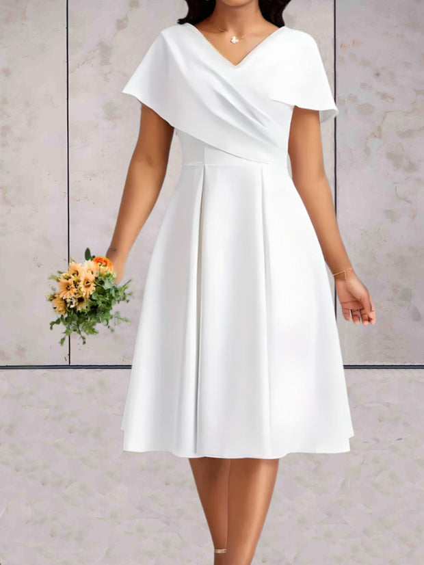 WW - Minimalistisches Mini-Brautkleid