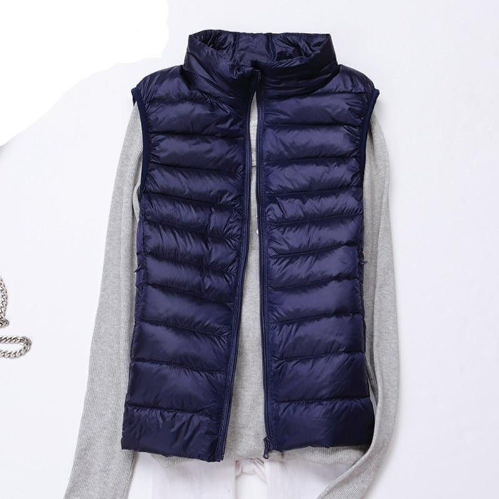 W&W Mode | Ärmelloser Ultralight Daunen Warm Mantel