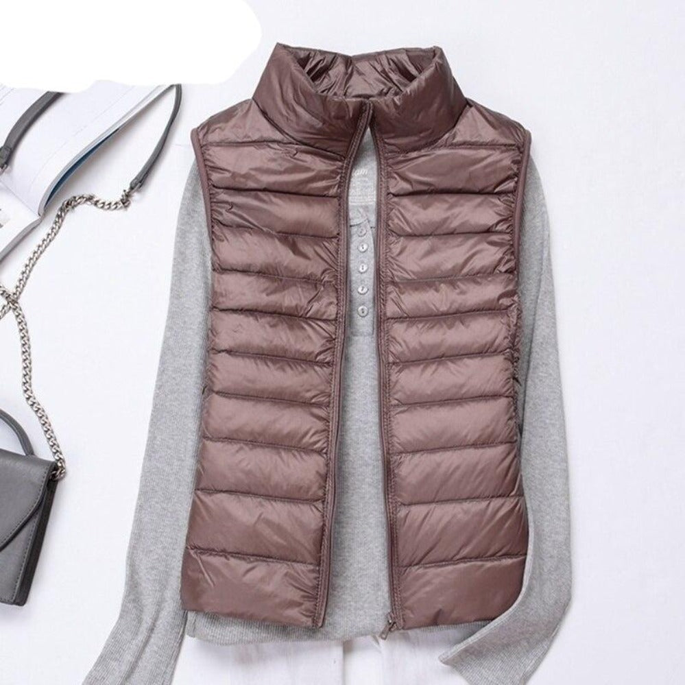 W&W Mode | Ärmelloser Ultralight Daunen Warm Mantel