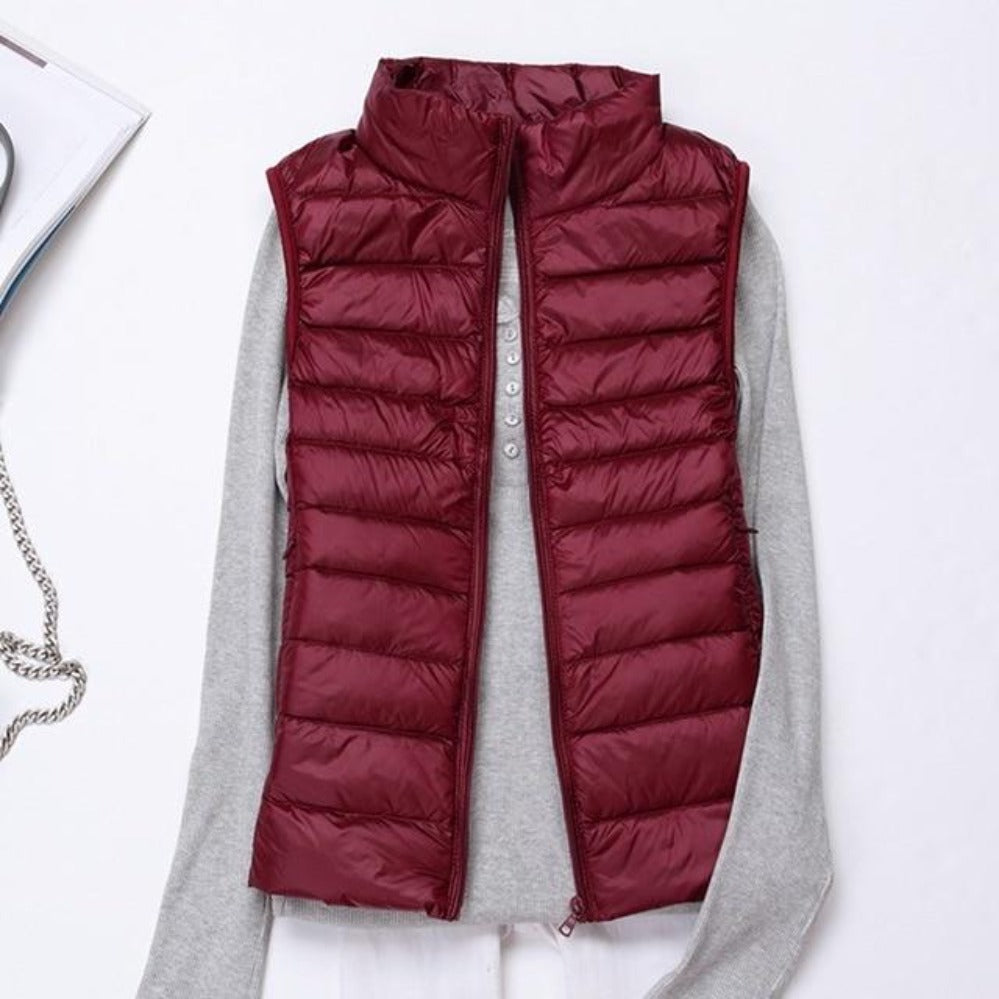 W&W Mode | Ärmelloser Ultralight Daunen Warm Mantel