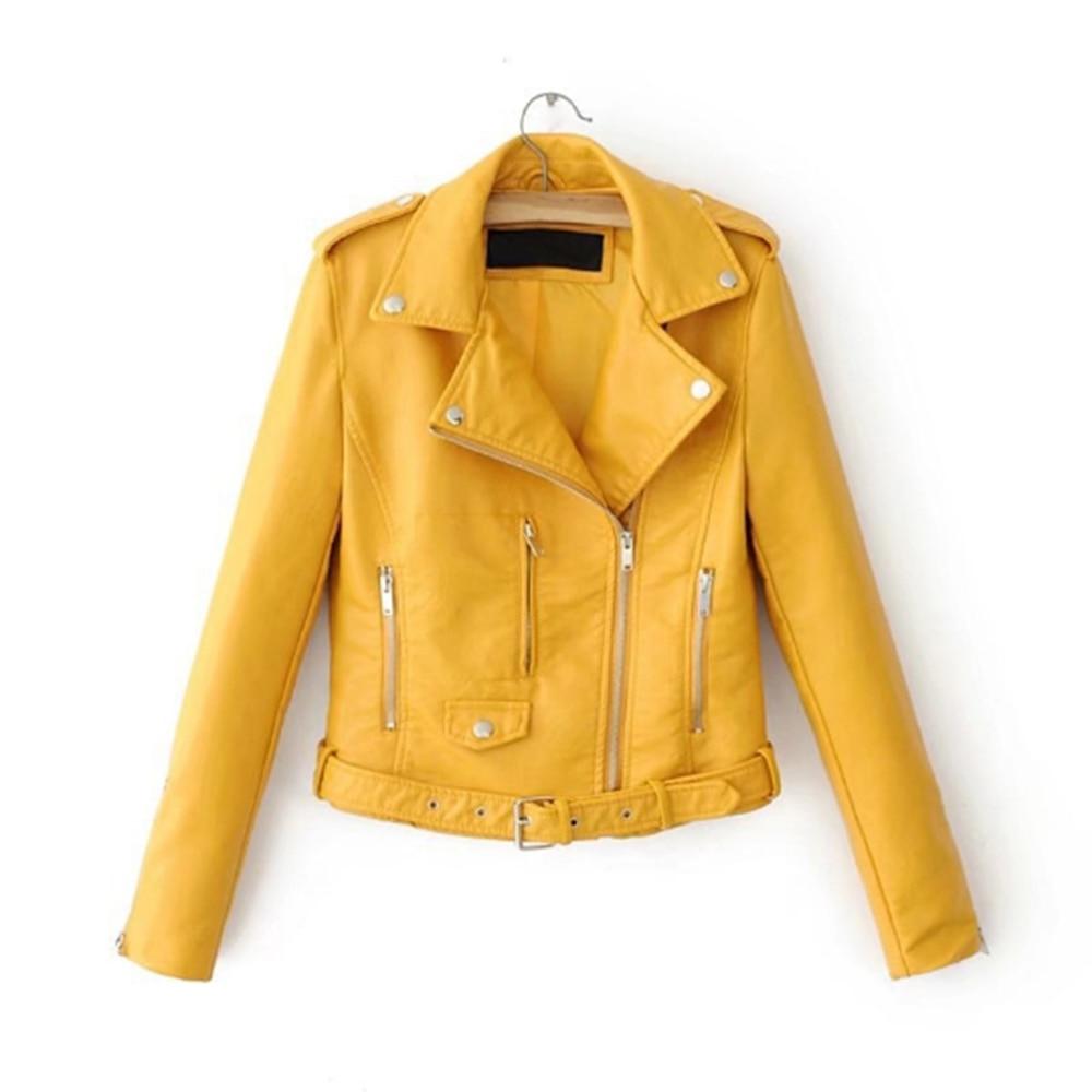 WW | Slim Kurze Lederjacke Reißverschluss Faux Oberbekleidung