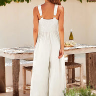 Ärmelloses Elegantes Overall mit Weitem Bein