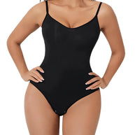WW | Bodysuit Verstellbare Spaghetti Träger Tiefer V-ausschnitt Stretch Fit Shapewear
