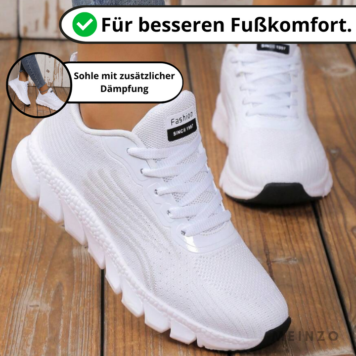 W&W Mode | Gestreifte Schnürschuhe - Weiche Sohlen