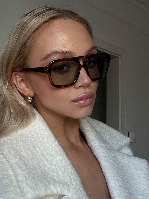 W&W Mode – Vintage Sonnebrille Damen im Leopardenprint | Retro Sunglasses Women