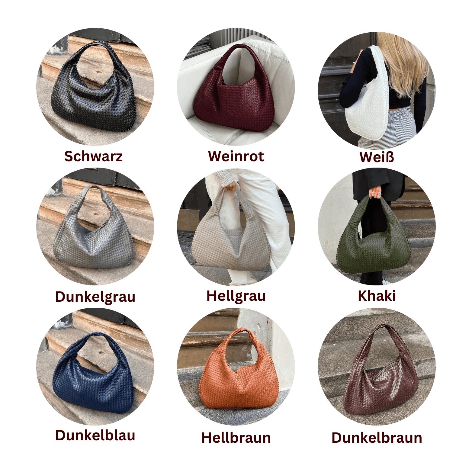 WW - Vintage Umhängetasche damen | Geflochtene Handtasche mit Reißverschluss im Sale