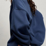 WW | Solides Übergröße Sweatshirt Mit Rundhalsausschnitt