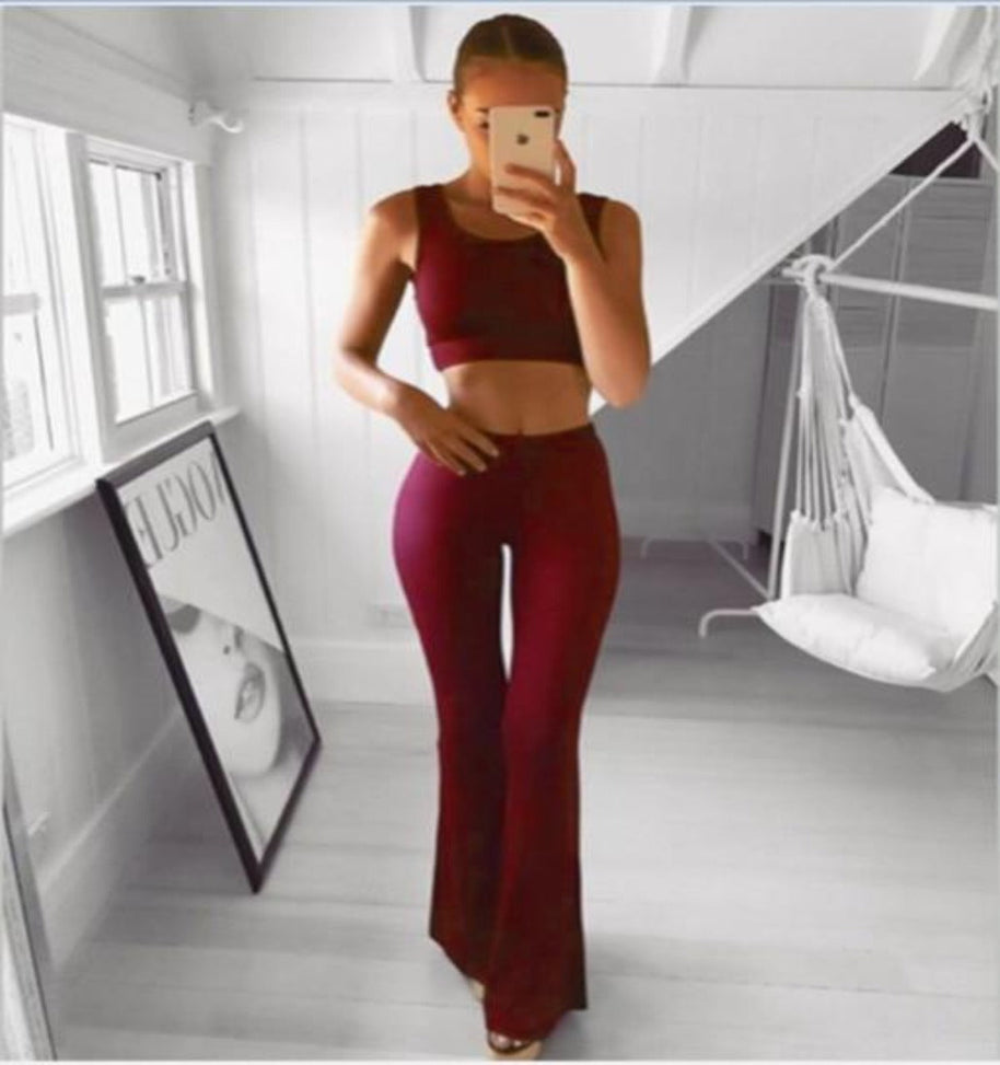 WW | Schlichte Hohe Taille Schlagweite Schlanke Lange Lockere Hose
