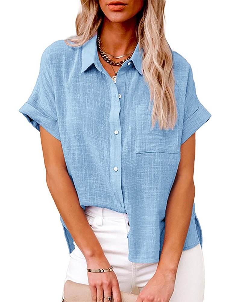 WW | Lässige kurzärmelige Bluse