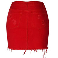 Distressed-Jeansrock