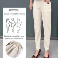 Damenhose aus Baumwolle mit Gummizug in der Taille