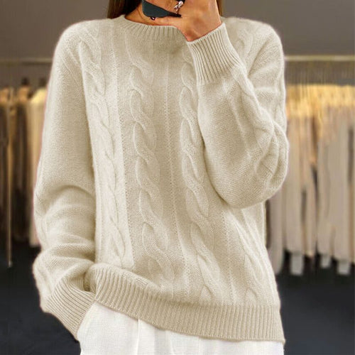 WW | stylischer Pullover für Damen im Kabelstrickdesign