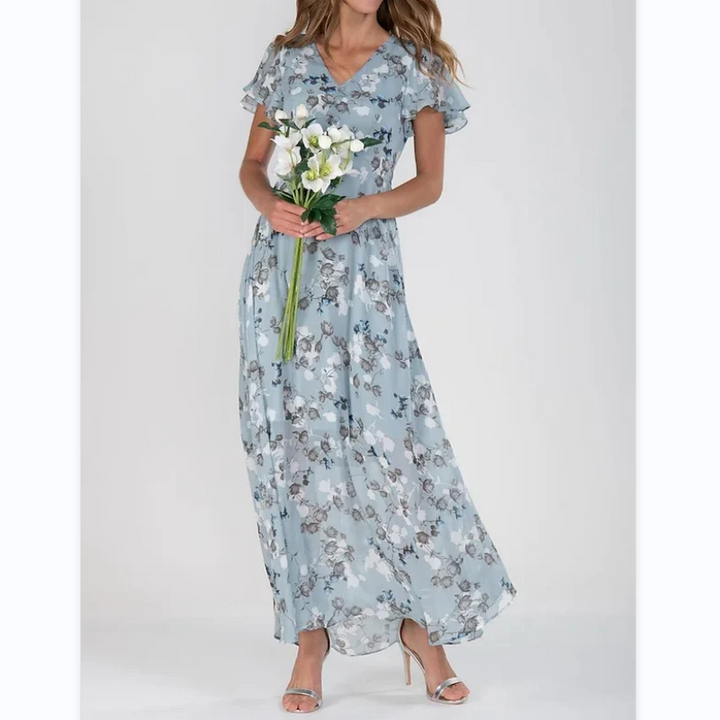 W&W Mode | Elegantes Blumen-Maxikleid für Frauen