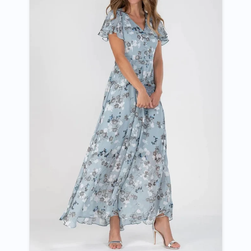 WW | Elegantes, Blumiges Maxi-Kleid für Damen