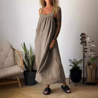 WW | Weiche Baumwoll Leinen Kleid