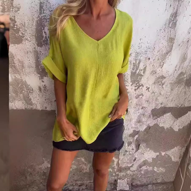 WW | T-Shirt Mit Übergroßem V-Ausschnitt Für Damen