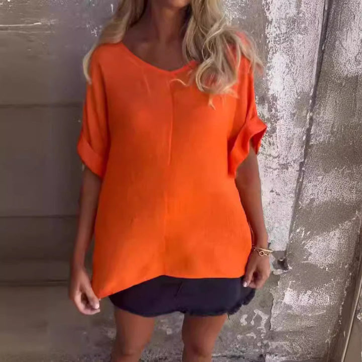 W&W Mode | T-Shirt Mit Übergroßem V-Ausschnitt Für Damen