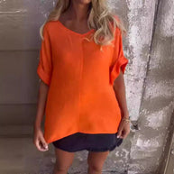 WW | T-Shirt Mit Übergroßem V-Ausschnitt Für Damen