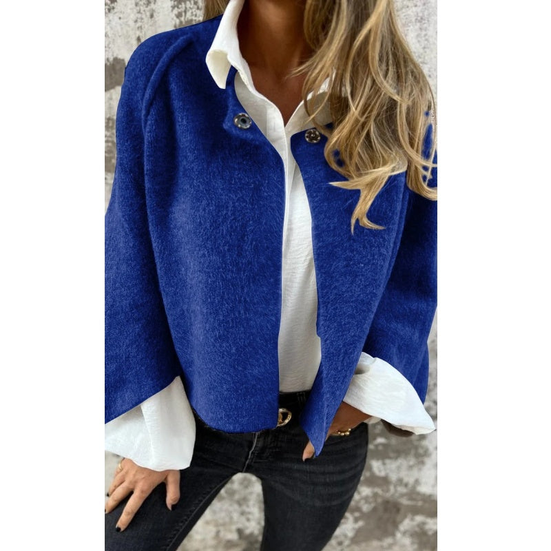 WW | Flare Sleeve Cashmere Kurzmantel Für Frauen