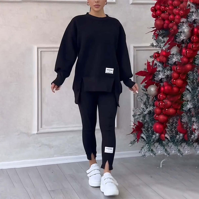 W&W Mode | Lässig Damen Sweatshirt Und Leggings Satz