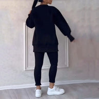 WW | Lässig Damen Sweatshirt Und Leggings Satz
