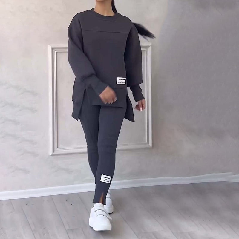 WW | Lässig Damen Sweatshirt Und Leggings Satz