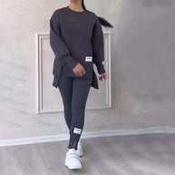 WW | Lässig Damen Sweatshirt Und Leggings Satz