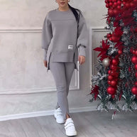 WW | Lässig Damen Sweatshirt Und Leggings Satz
