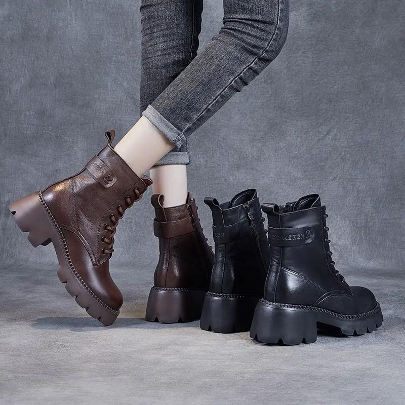 W&W Mode | Stylische Orthopädische Lederstiefel