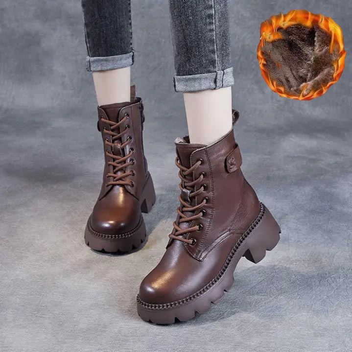 W&W Mode | Stylische Orthopädische Lederstiefel