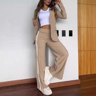 WW | Blazer Mit Kerbrevers Und Hose Mit Weitem Bein Satz