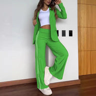 WW | Blazer Mit Kerbrevers Und Hose Mit Weitem Bein Satz