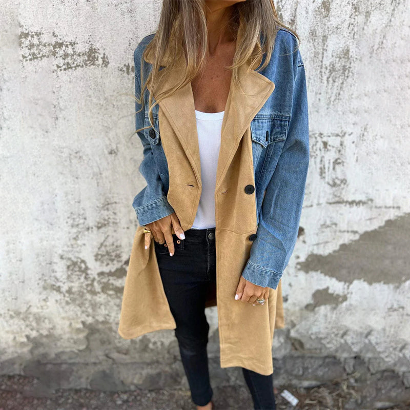 WW | Eleganter Denim Trenchcoat