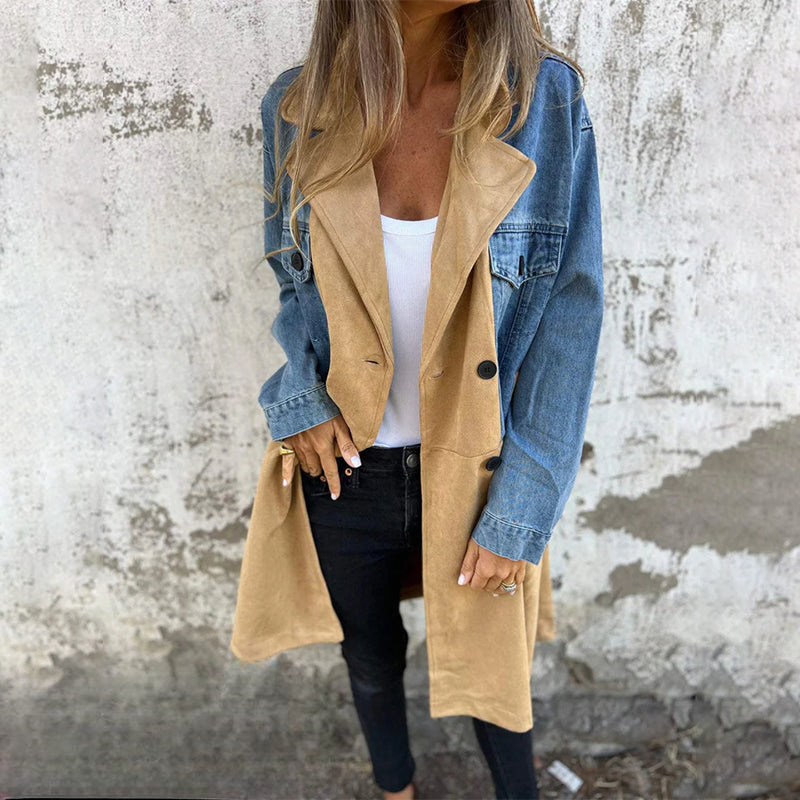 WW | Eleganter Denim Trenchcoat