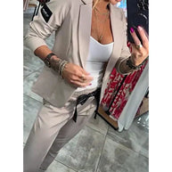 WW | 2-Teiliges Set Bestehend aus Einem Lässigen Blazer und Einer Hose