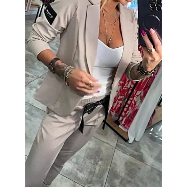 WW | 2-Teiliges Set Bestehend aus Einem Lässigen Blazer und Einer Hose
