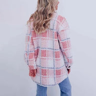 WW | Karierte Teddyjacke für Damen