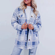 WW | Karierte Teddyjacke für Damen