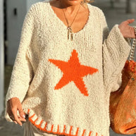 WW | V-Ausschnitt Strickpullover