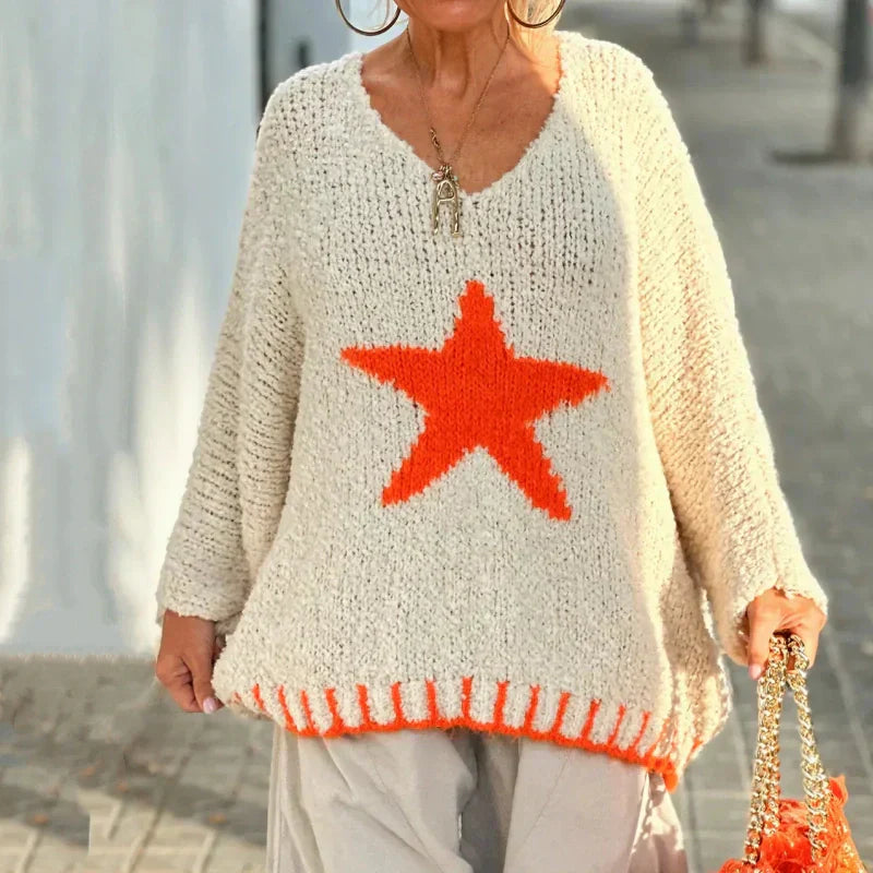 WW | V-Ausschnitt Strickpullover