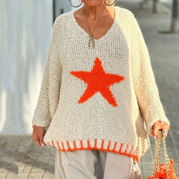 WW | V-Ausschnitt Strickpullover