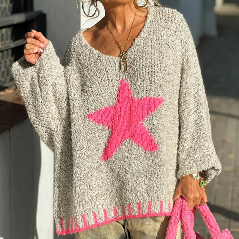 WW | V-Ausschnitt Strickpullover