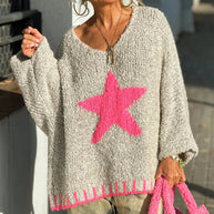 WW | V-Ausschnitt Strickpullover