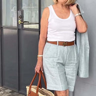 WW | Luftiges Satz Aus Geblümter Jacke & Shorts