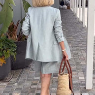 WW | Luftiges Satz Aus Geblümter Jacke & Shorts
